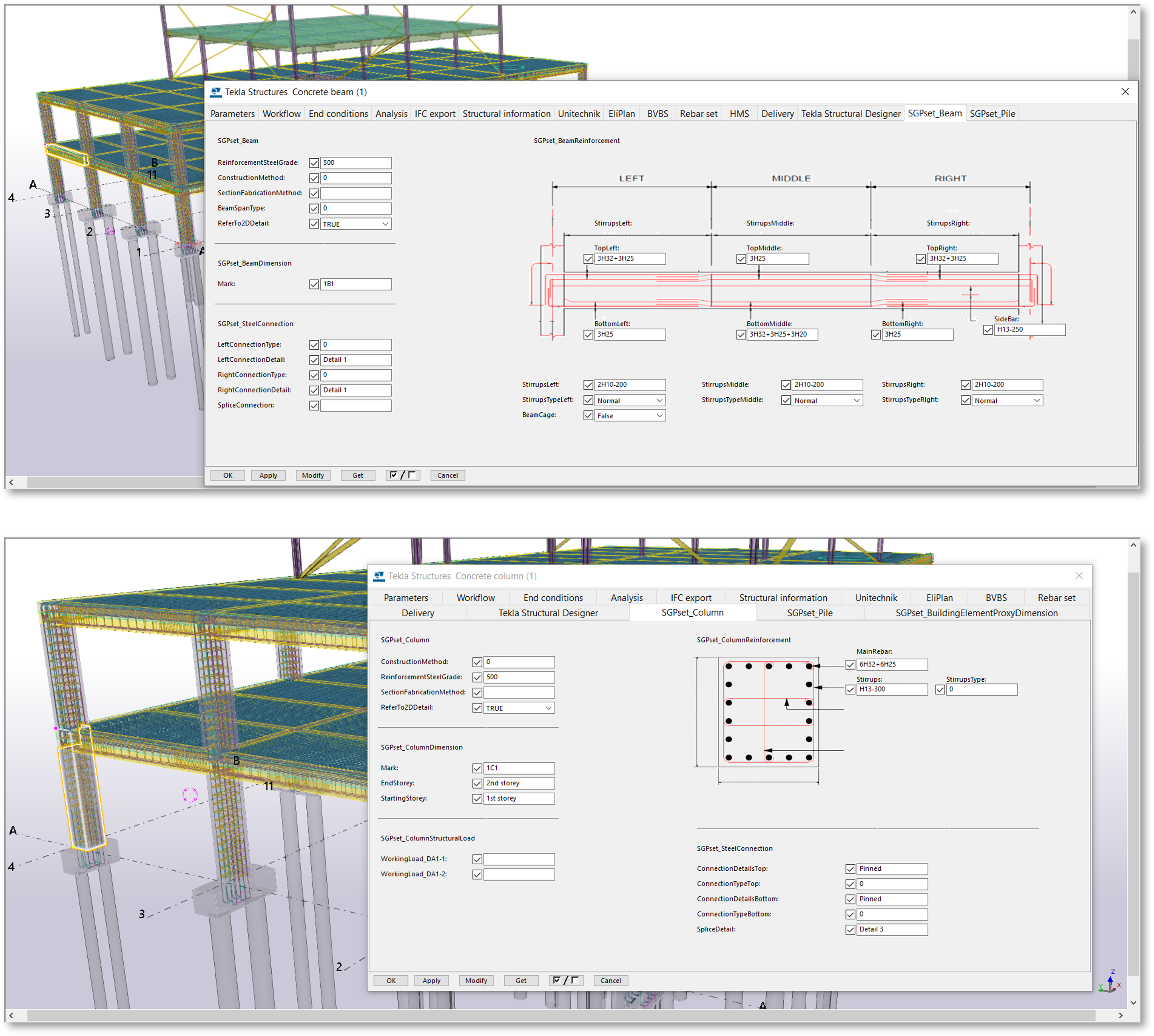 Example of IFC-SG Parameters